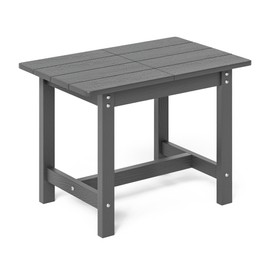 LUE BONA Outdoor Side Table, HDPS Large Size Outdoor Table, Adirondack Side Table, Outside End Table for Patio, Porch,Beach, Garden, Weather Resistant/Easy Maintenance/Indoor or Outdoor Use, Dark Gray