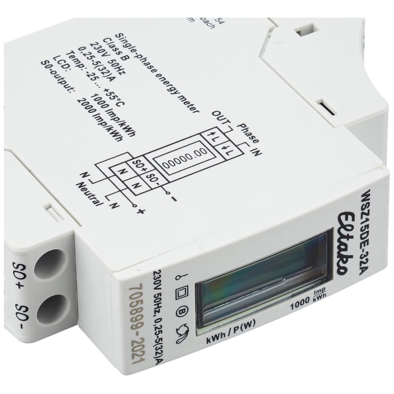 Eltako WSZ15DE-32A AC Meter Uncalibrated 230 V