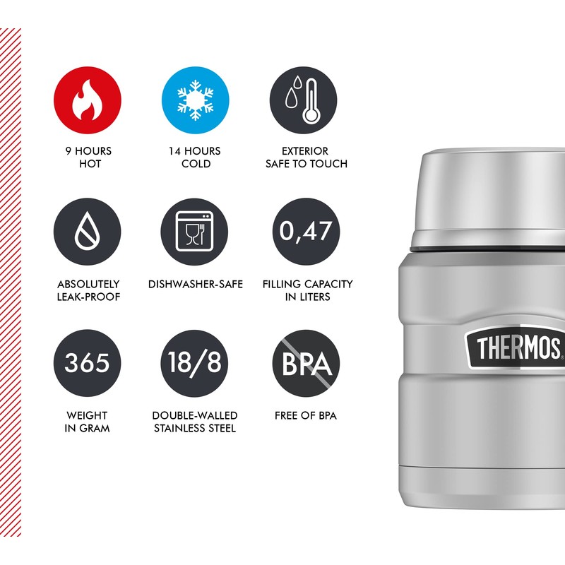 Thermos Stainless King Food Jar, Stainless Steel