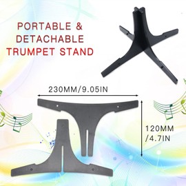 Cheerock Portable & Detachable Trumpet Stand - Versatile Tripod Holder Stand for Trumpet, Cornet & Other Brass Instruments - Compact & Reliable for Musicians on the Go