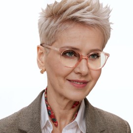 OCCI CHIARI Designer Reading Glasses for Women 2.75+ Chunky Readers 275 for Lady Clear Lens (1.0 1.25 1.5 1.75 2.0 2.25 2.5 2.75 3.0 3.5 4.0 5.0 6.0) larger