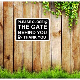 Safety First Display LTD Please close the gate dog sign - 1.2mm Rigid plastic for indoor/outdoor usage (200mm x 150mm) Viewing Distance within 5m.