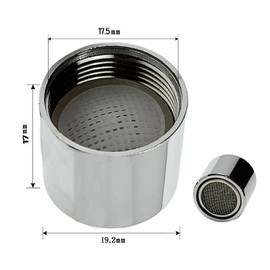 XNTONG 2-Pack 11/16 Inch Faucet Aerators, M17.5 Female Thread Chrome Brass Faucet Aerator Replacement for Kitchen and Bathroom, 17.5mm Faucet Filter
