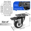2 Inch Caster Wheels Set of 4, Heavy Duty Casters