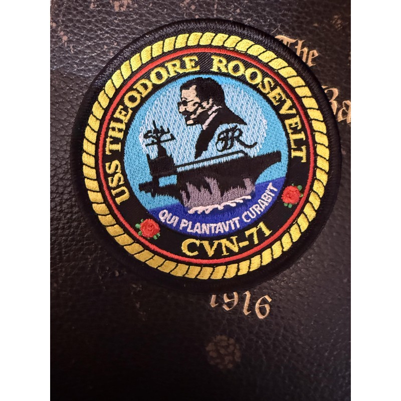 USS Theodore Roosevelt CVN-71 Patch –Hook and Loop, 4"