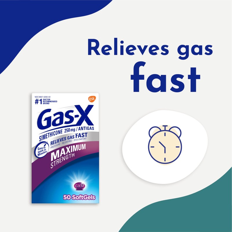 Gas-X Maximum Strength Gas Relief Softgels with Simethicone 250 mg