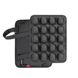 JFT Motorcycle Seat Cushion Air Pad, Pressure Relief Ride Motorcycle Cushion Large for Cruiser Touring Saddles (Black)