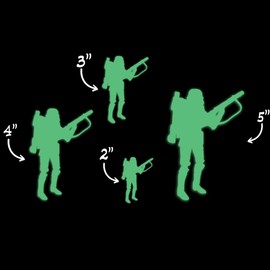 Star Inspired Movie Character Space Flame Thrower Trooper Glow in The Dark Sticker Decal for Phone Tablet Laptop Car Truck Window | 2" Sticker | Orange