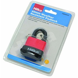 Hilka 70808040 40 mm Weather Resistant Padlock, Silver