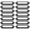 Suiwotin 60pcs Metal Label Holder, Black Metal Library Tags, File