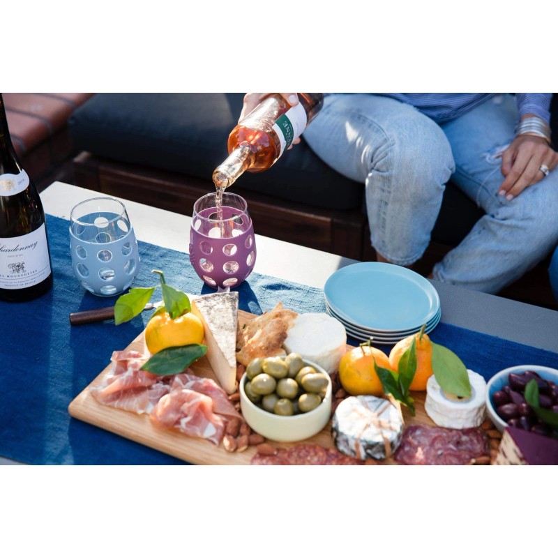 Lifefactory Wine Glass Set with Protective Silicone Sleeve, 2 Count