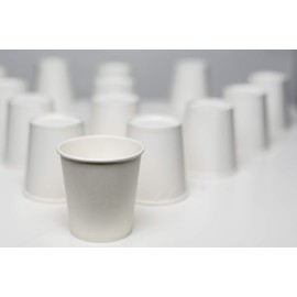 Palucart 500 Organic Coffee Cups Paper Cups 90 ml White Colour Coffee to Go Disposable Cups Biodegradable Cardboard