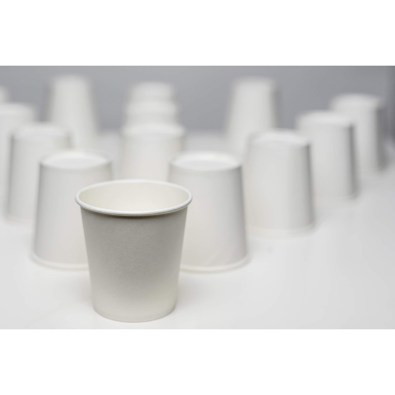 Palucart 500 Organic Coffee Cups Paper Cups 90 ml White