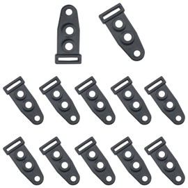 ZZLZX 12PCS Tent Foot Fixing Buckles Outdoor Activity Rope Tightener Three Eye Buckle Tent Corner Adjusting Buckle Plastic Rope Stretcher Used for Camping Hiking Picnic Travel Accessories Black