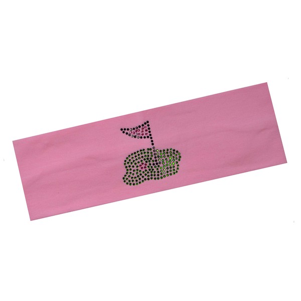 Funny Girl Designs Golf Green Cotton Stretch Headband (Light Pink)
