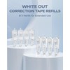 Four Candies Correction Tape Refills, 8PCS Refillable White Out Tape