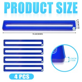 FCKLVMC 4 Pcs Blue Mahjong Line Finder, Acrylic Mahjong Card Line Reader, Mahjong Accessories and Gifts for Beginner Players