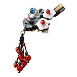 Baluue 1pc Vintage Leaf Design Hair Clip Retro Style Hairpin for Women and Practical Duckbill Accessory for Parties Banquets and Daily Wear