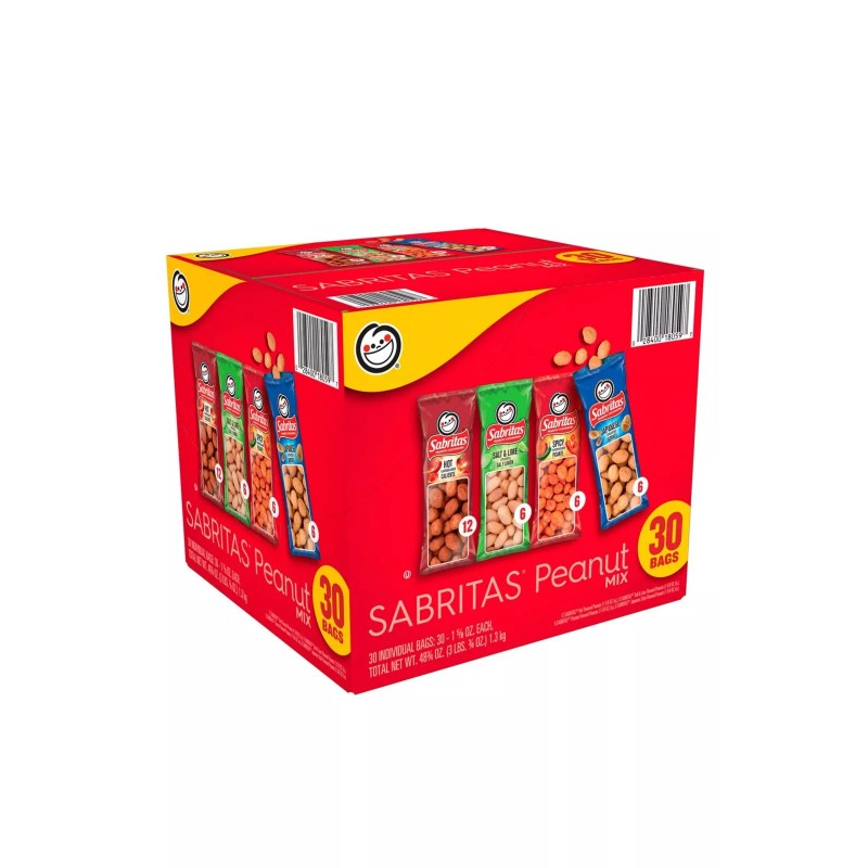 Sabritas Peanuts 4 flavors Variety Pack(30 Packs )
