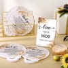 Wenqik 50 Pcs Wedding Fan for Guests and 1 Love