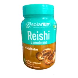 Reishi Gnoderma Maitake 30 Cáps Vegetales Solanum                                                                                                     