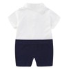 Gajaous Newborn Baby Boys Gentleman Romper Jumpsuit Bodysuit, navy blue
