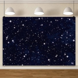 YongFoto Night Sky Stars Backdrop 10x8ft Universe Space Starry Galaxy Stars Photography Background Birthday Wedding Baby Shower Party Banner Decorations Photo Studio Booth Props Portrait Photoshoot