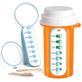 Odaro Reusable Pill Tracker - Lanyard or Sticker Medication Reminder