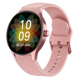 BingoFit Smartwatch Damen mit Telefonfunktion,1,43'' AMOLED Touchscreen Fitnessuhr, Fitness Tracker mit Pulsuhr Schlafüberwachung Blutdruck SpO2, 50+Sportmodi Schrittzähler Uhr für Damen Herren