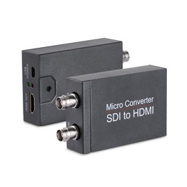 SDI to HDMI Converter, SDI in HDMI Out with SDI Loopout, Support 3G-SDI, HD-SDI, SD-SDI, Auto Format Detection Extender for Camera CCTV