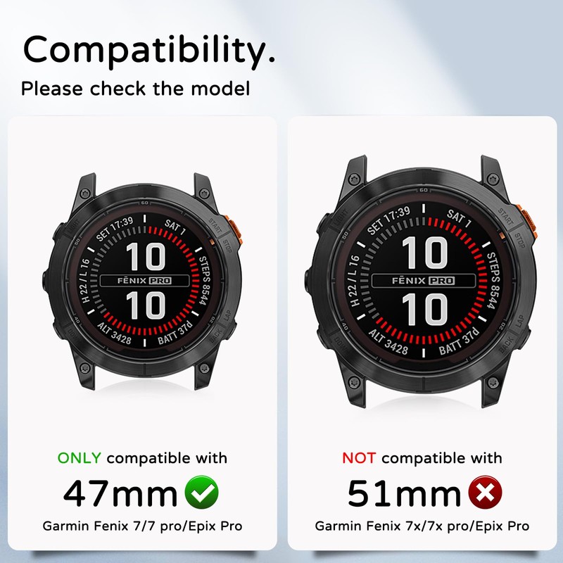 MYSNBKN Protector Case Compatible with Garmin Fenix 7 Pro/Fenix 7/Epix