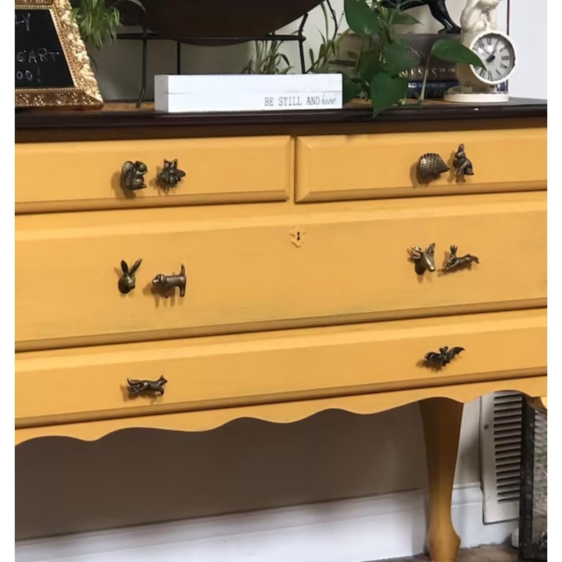 Vintage Antique Iron Bronze Handmade Metal Animal Cupboard Door Knobs,