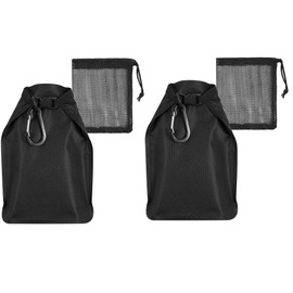 Leanockesa Portable Travel Soap Holder Case 2 Pack for Shampoo Bars, Waterproof & Leakproof Soap Bar Container Bag, Foldable Soap Pouches for Camping Enthusiasts (Mesh Bag/Black)