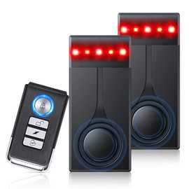 108dB Car Alarm System, Car Anti-Theft Vibration Sensor Alarm & Red Light, Wireless Remote Anti Theft Vehicle Device with Magnetic Install Design for RV, SUV, Truck