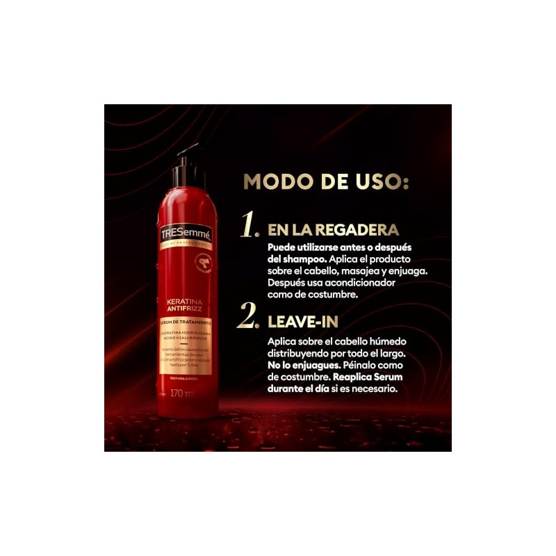 TRESemmé Sérum para Cabello Keratina Antifrizz con Protección Térmica, 170mL