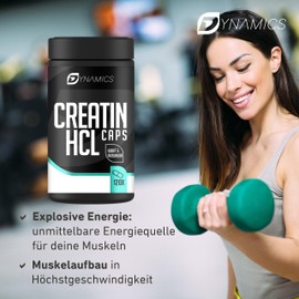 Dynamics Nutrition – Creatine HCL – 3000 120 Capsules Muscle Building Strength Increase Muscle Creatine Capsules