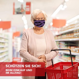 PETIT AID Mouth Nose Mask Face Mask 3-Ply Cotton Filter Fleece Reusable Washable Mouth Guard Mask Face Mask Made in Germany