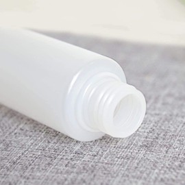 Onwon 6 Pcs 30 ml/1 oz Empty Plastic Sample Travel Size Plastic Empty Squeeze Bottle Container Jar Pot Vial with Flip Lid Perfect for Emollient Water Shower Gel Emulsion Etc