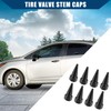 Hihaha Tire Valve Stem Caps/Outer for Car Motorcycle/Durable 8pcs Black