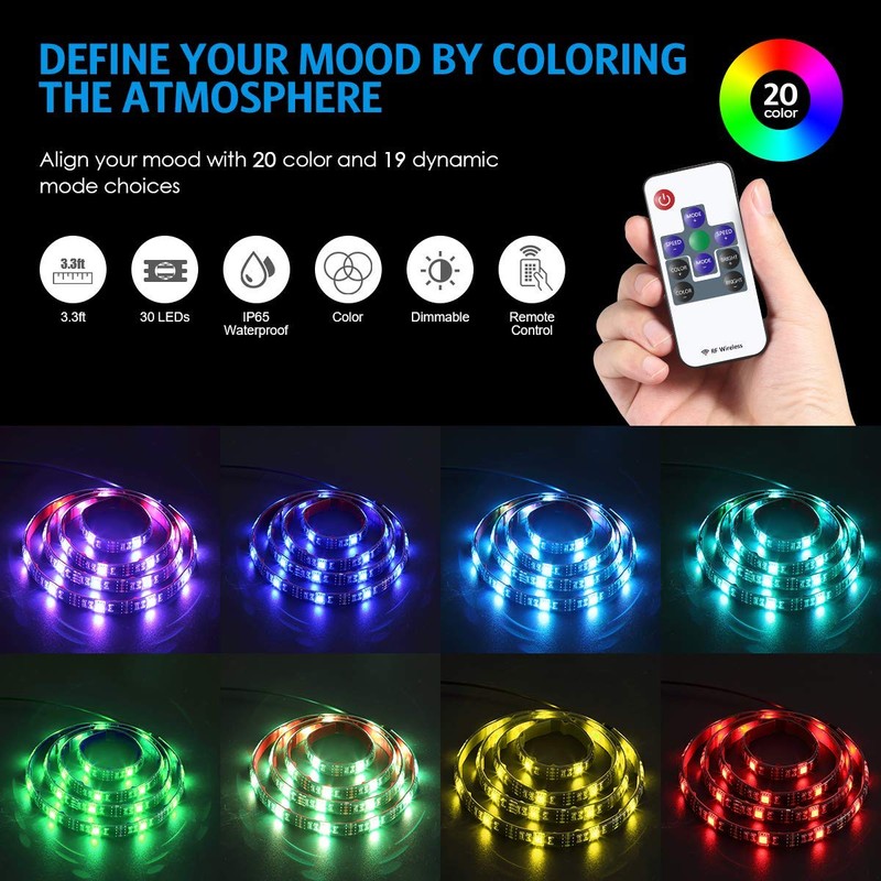 AMIR LED Strip, RGB LED Strip With Remote Control