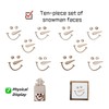 Generic 10 Piece Wooden Snowman Face Blank, Christmas Wooden Snowman