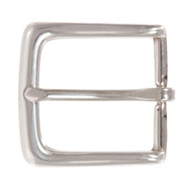 1 3/8" (35 mm) Silver Tone Rectangular Single Prong Belt Buckle, pure sterling silver
