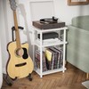 Apicizon 3 Tier End Table, Side Table with Storage Shelf,