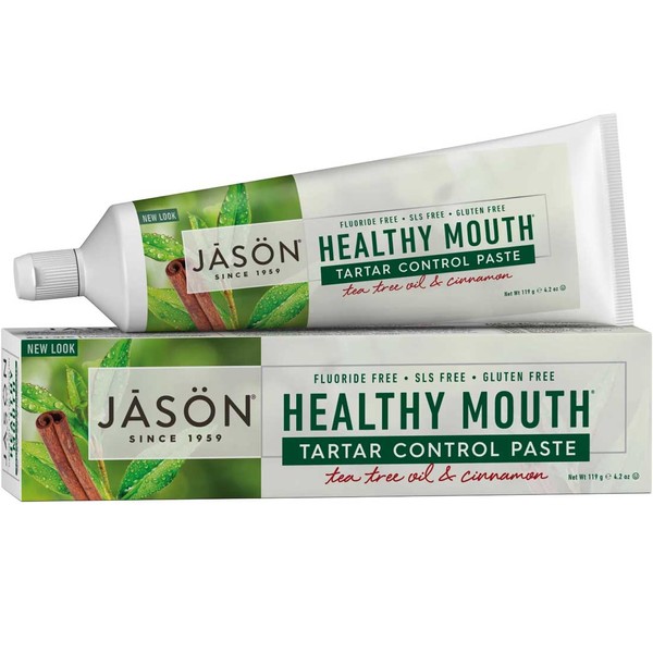 Jason Healthy Mouth Tartar Control Toothpaste, 119g, Tea Tree Oil & Cinnamon