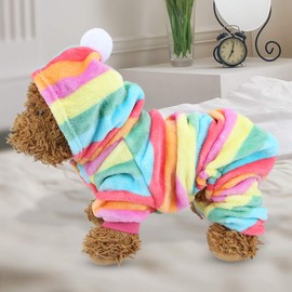 Autumn Winter Pet Clothes Suit Warm Pajamas Clothing for Dogs Cats Small Animals Autumn Winter Pet (XS)