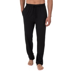 Fruit of the Loom Men's Breathable Jersey Sleep Pant, Black, XX-Large