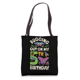 Insect Bugging Out On My 5th Birthday Party 5 Year Old Boys Tote Bag