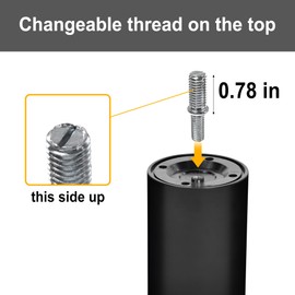 Skuehod 12 Inch Bed Legs Replacement for Adjustable Bed Frame Base, Felt Bottom Protect Hardwood Floor, Set of 4