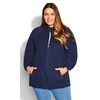 Avenue Women's Plus Size Jacket - Polar Fleece Zip