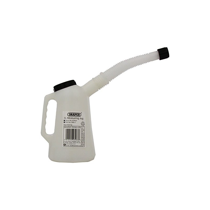 Draper 43963 Measuring Jug with Flexible Spout, 1L , Blue